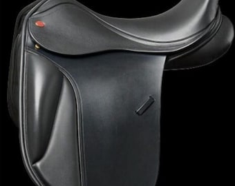 Handmade Black Eco-Leather English Saddle 17" – Equestrian Set