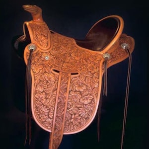 western dressage saddle 16&quot; inches pleasure trail all sizes available colour chestnut eco leather / free ship