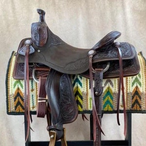 Handgefertigter &#39;&#39; Western-Pferdesattel 16&quot;braunes Eco-Leder | Pleasure Set zum Ausritt | Alle Größen &#39;&#39;Horse Tack&#39;&#39; erhältlich