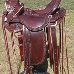 Horse Tack&#39;&#39; Hot Seat Big Horn Western Roper Saddle 16&#39;&#39; Inch Brown | Padded Seat Eco-Leather Horse Saddle | Handmade Ranch & Roping Saddle