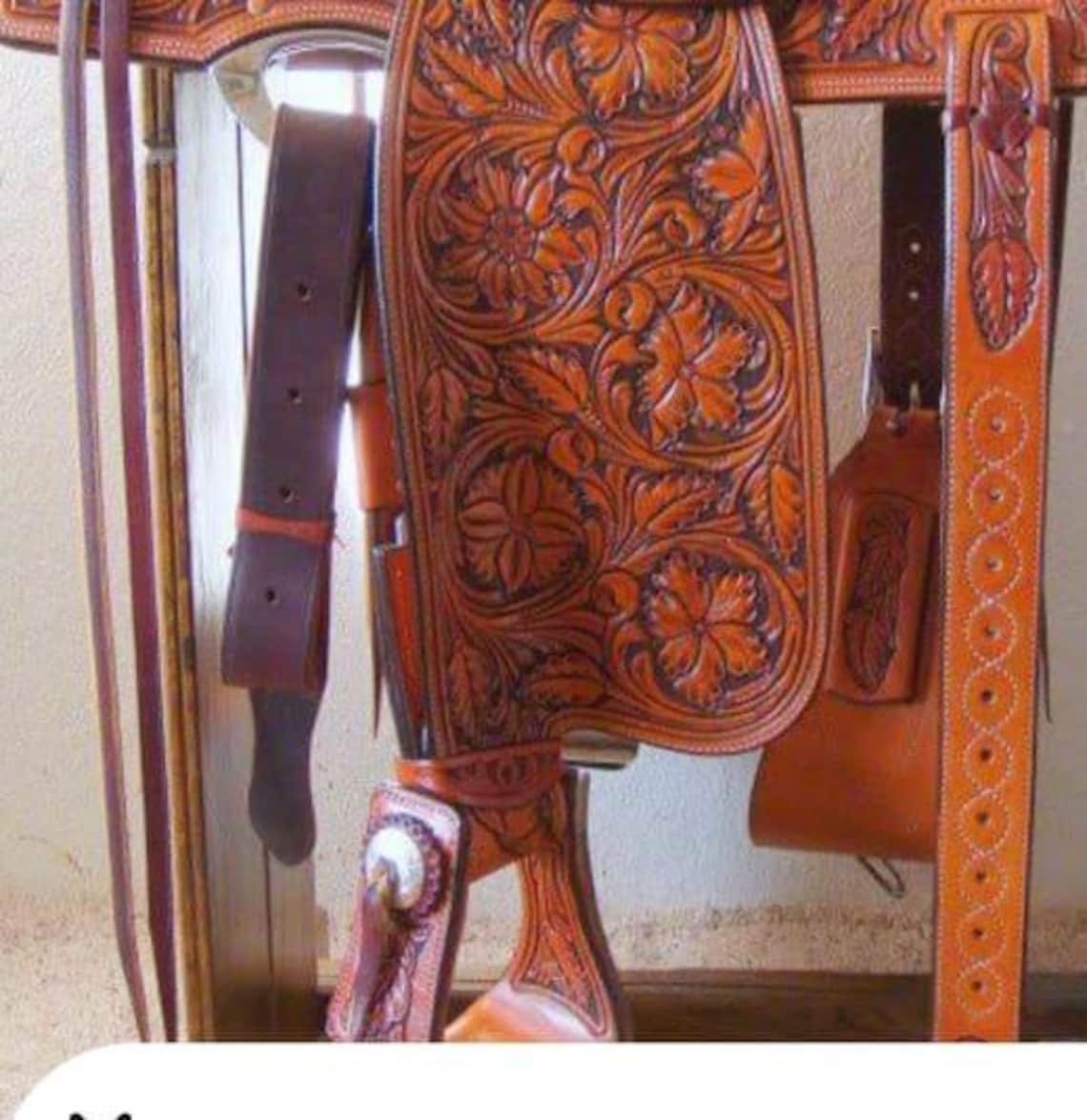Premium Eco Buffalo Selle Western en Cuir avec Big Mauritius