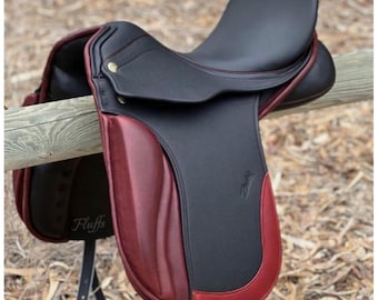 Handmade Spanish Leather Horse Saddle, All Purpose Equestrian Tack (18" Seat)