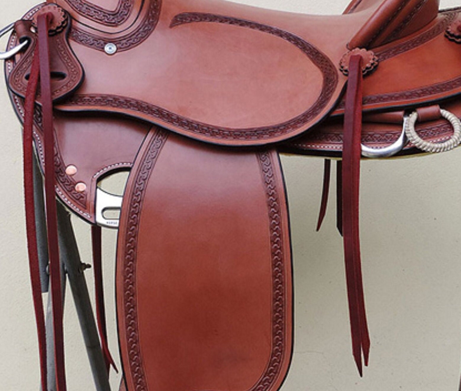 Sac De Selle Western Daarkgreen – Marron Foncé – Cuir (neuf)