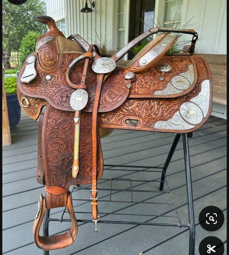 NEW! Entry-Level Silver Western Show Saddle – Lightweight Fibreglass Tree