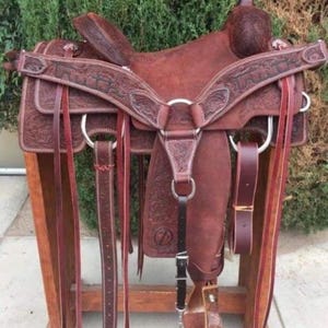 Horse Tack&#39;&#39; Western-Pferdesattel 16 &#39;&#39; - Braune Farbe Eco-Leder | &#39;&#39;Handmade&#39;&#39; Tack Set