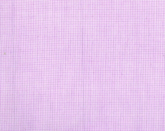 Purple Gingham Fabric, Poly Cotton Blend, Quilting Fabric, By The Yard