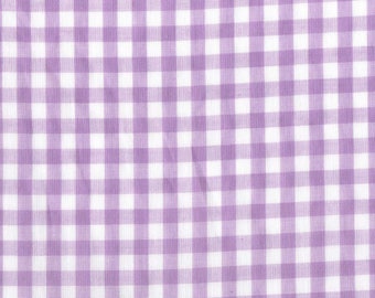 Purple Gingham Fabric, Quilting Cotton, Fabric by the Yard