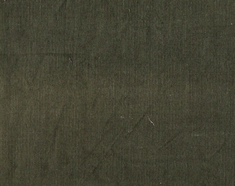 Olive Green Corduroy Fabric, 100% Cotton, By The Yard