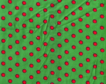 Corduroy Fabric, Cotton Fabric, Cotton Corduroy, White Corduroy, Polka Dot Fabric, Fat Quarters, Fabric by the Yard, FabricNotions.orgEE040