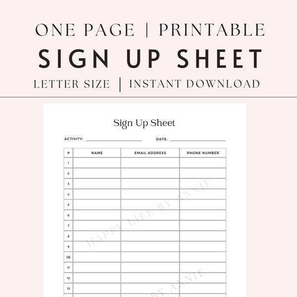 Meal Train Sign up Sheet Etsy