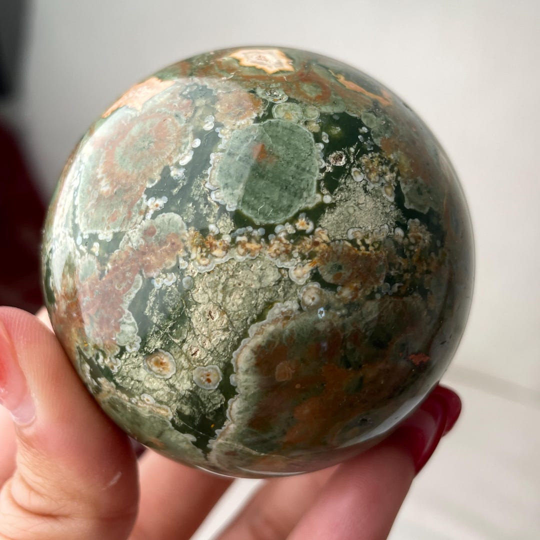Rainforest Jasper Sphere: Large Rhyolite Crystal, Australia - Etsy