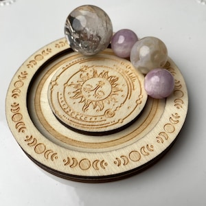 Wooden Sun Sphere Stand for Mini Spheres