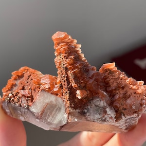 Natural Red Calcite Specimen | Pagoda Red Calcite Cluster