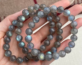 High Quality Flashy Labradorite Crystal Bracelet 8mm