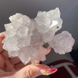 Clear Quartz Specimen with Hematite Spotty Inclusions and Epidote