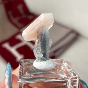 Chalcedony Stalactite Crystal with Stilbite Thumbnail