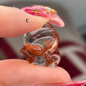 Top Grade Garden Quartz Fox Mini Carvings