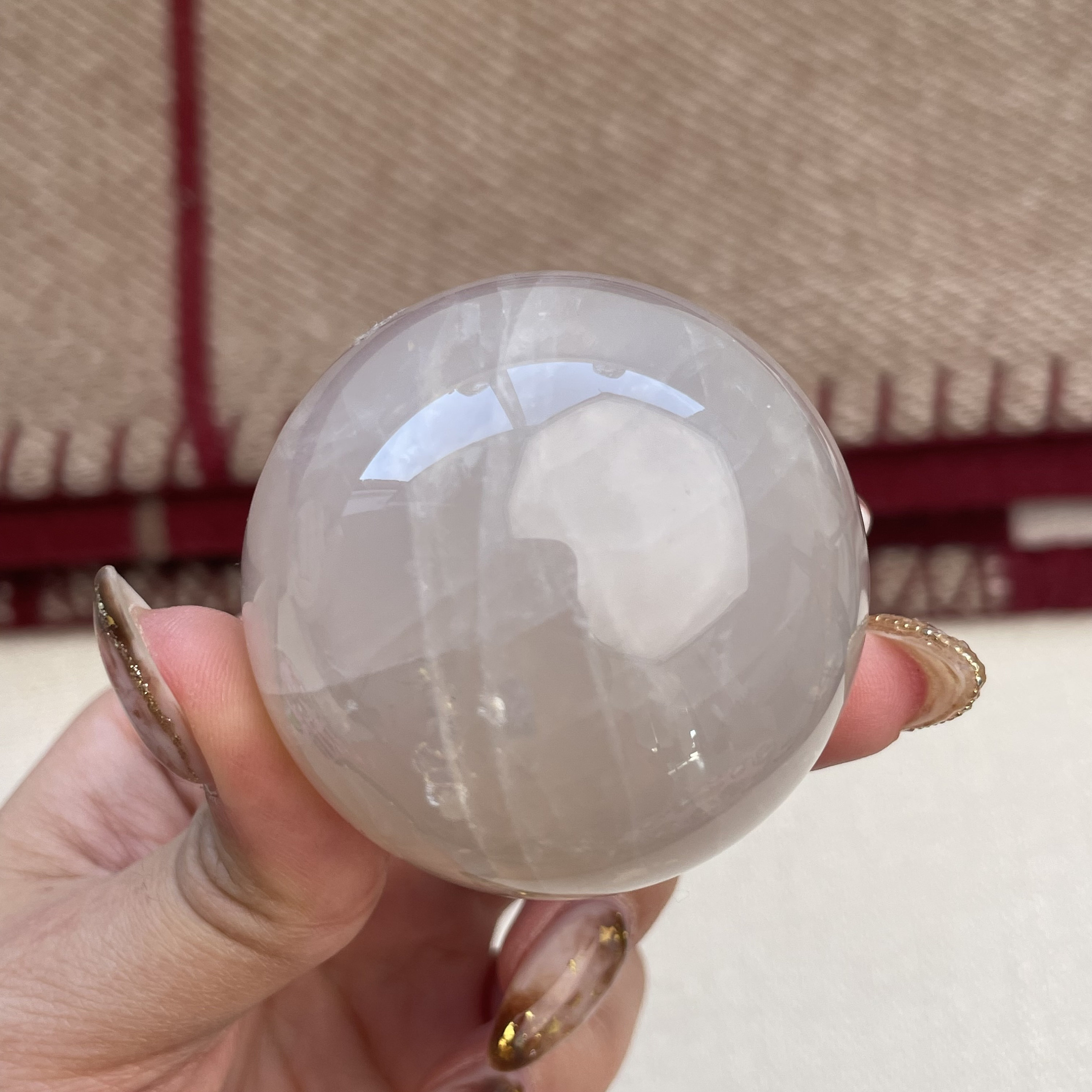 ペリウィンクルローズクォーツスフィアNo.762 ペリウィンクルローズクォーツスフィアNo.762 ペリウィンクルローズ