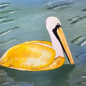 Louisiana Pelican - in Yellow