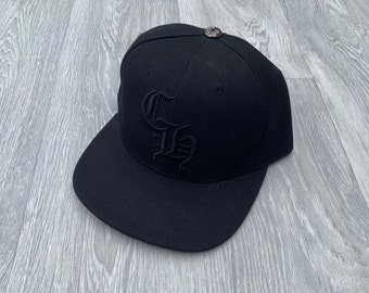 Casquette Snapback Chrome Hearts - Cœurs Chromés Argent Et Noir, Taille Unique, Neuf Sans Étiquette