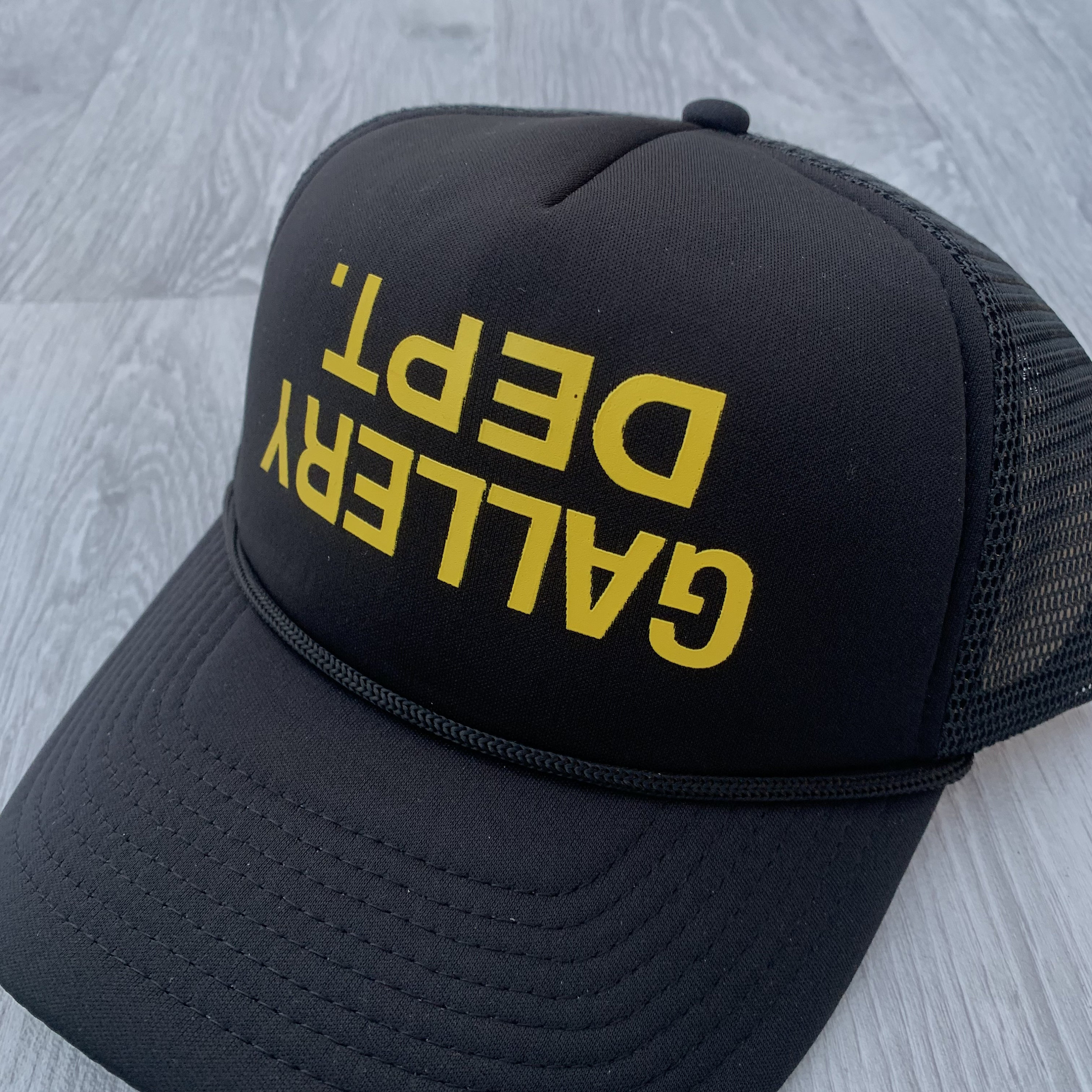 Gallery Dept Upside Down Logo Trucker Hat Baseball Snapback Gallery Dept Upside Down Logo Trucker Hat Baseball Snapback
