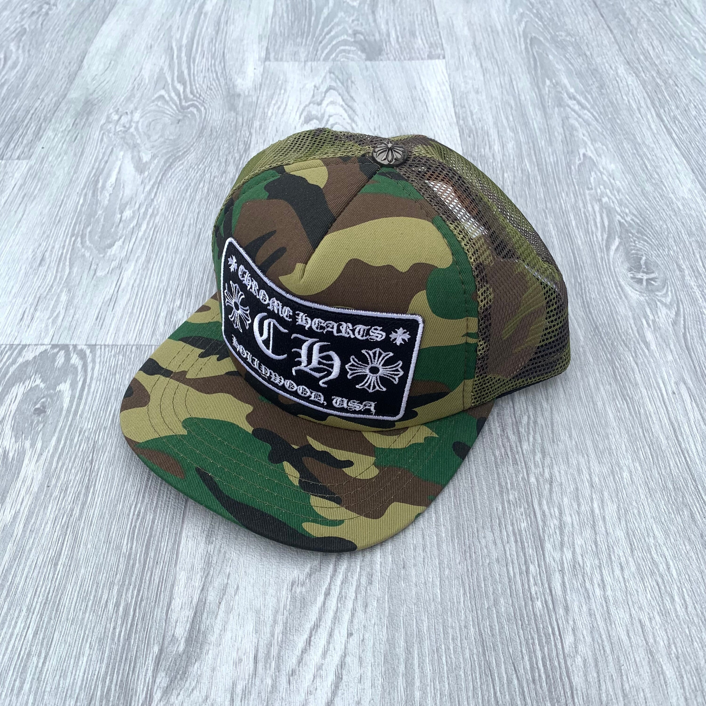 Chrome Hearts CH Camo Trucker Hat Baseball Snapback Cap