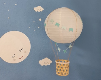 Lampe montgolfière personnalisée, parfaite pour la chambre des enfants, décoration, cadeau, fait main