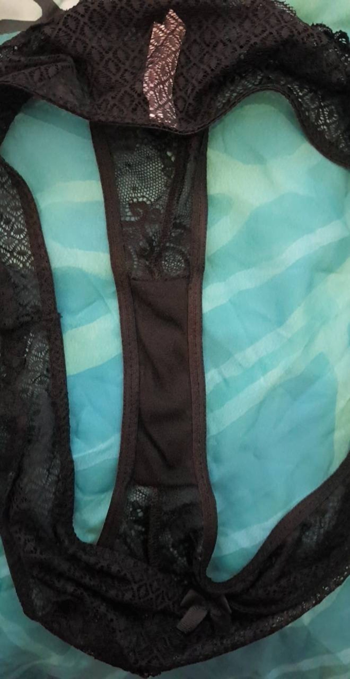 Worn Black Lacy Panties Etsy UK