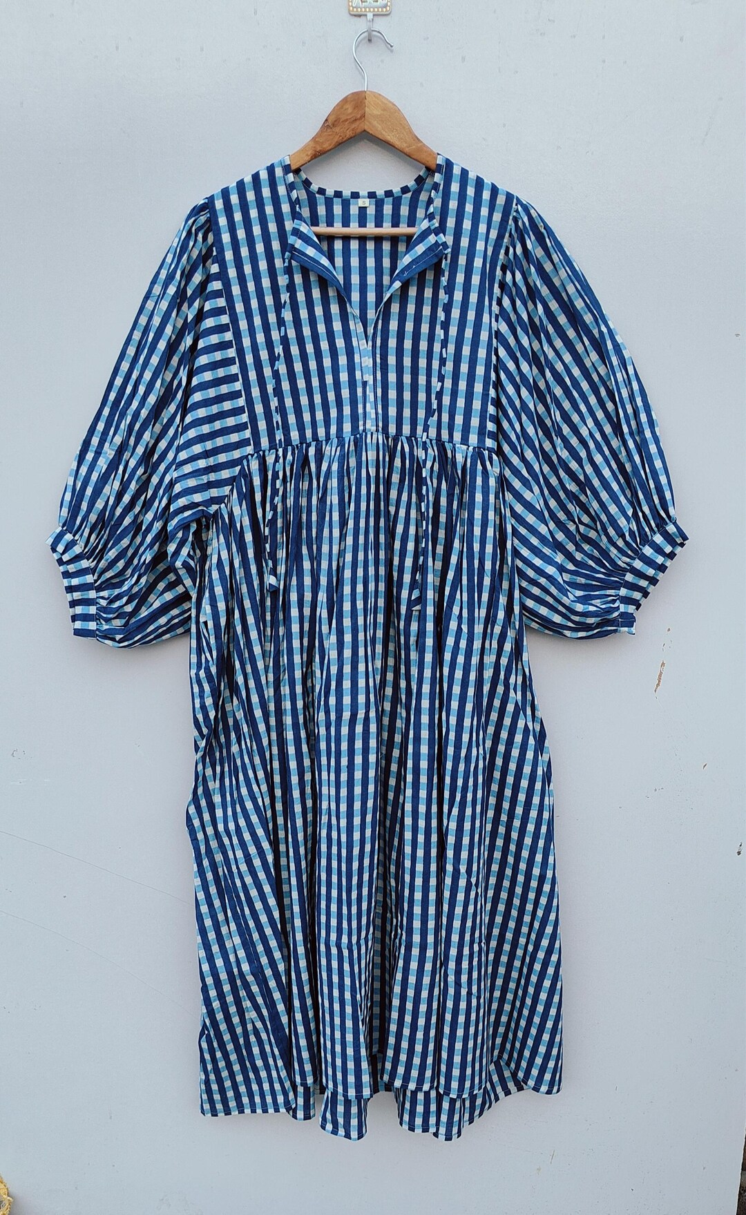 women's design color-blocked checkerboard drawstring waist long-sleeved knitted dress for women