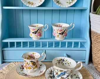 Vintage Royal Albert &quot;Woodland Series&quot; Different Sized Teacups & Saucers, Fine Bone China, Previously Loved Vintage, Sold Individually