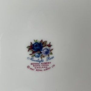 Bol Sur Pied Royal Albert Moonlight Rose - Porcelaine Bone China Vintage Rare