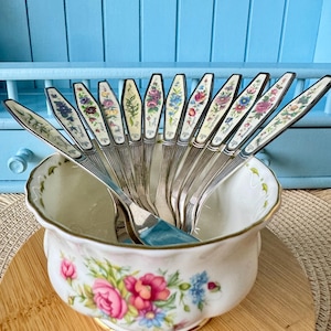 Vintage Royal Albert &quot;Flower Of The Month&quot; Forks, Multiple Months, Previously Loved, Silver Plated, Floral Decor Forks, Made in England