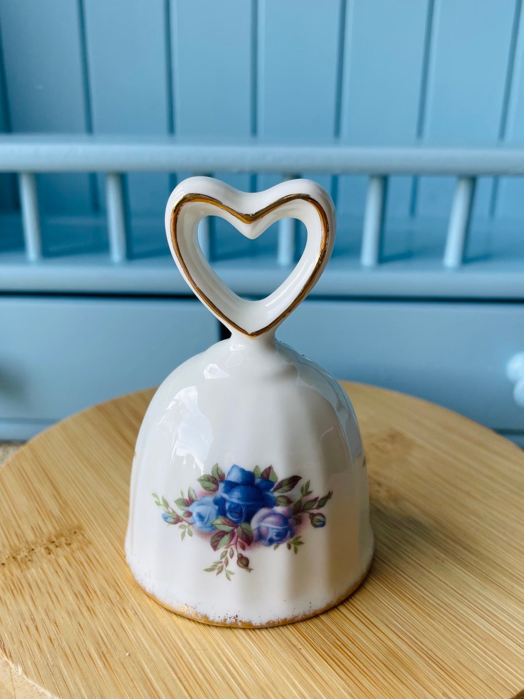 Vintage Royal Albert Moonlight Table Bell, Heart Shaped Handle, Perfect ...