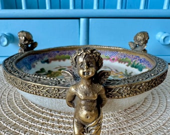 WL 1895 Wong Lee Porcelain Bowl and Bronze,luxurious Large Bowls