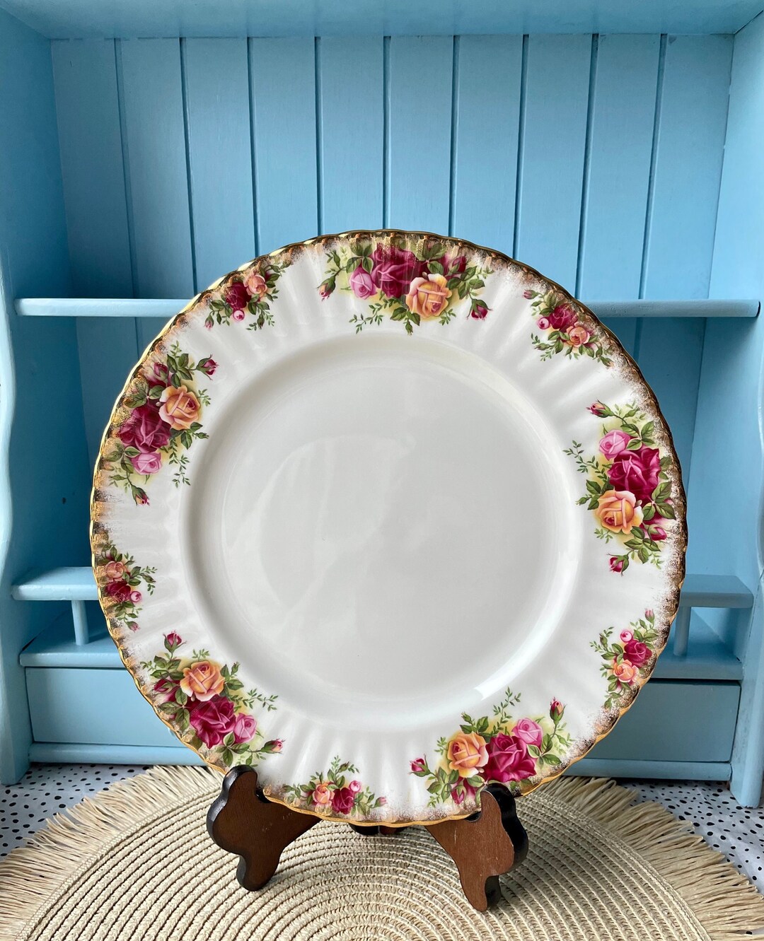 Available 6 Vintage Royal Albert Old Country Roses Dinner Plates 27cm ...