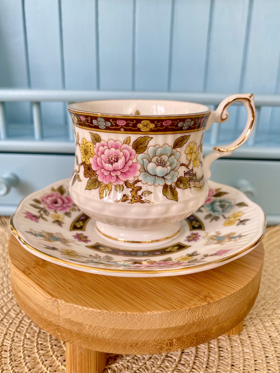 Vintage Royal Queens Rosina 'cathay' Fine Bone China Etsy