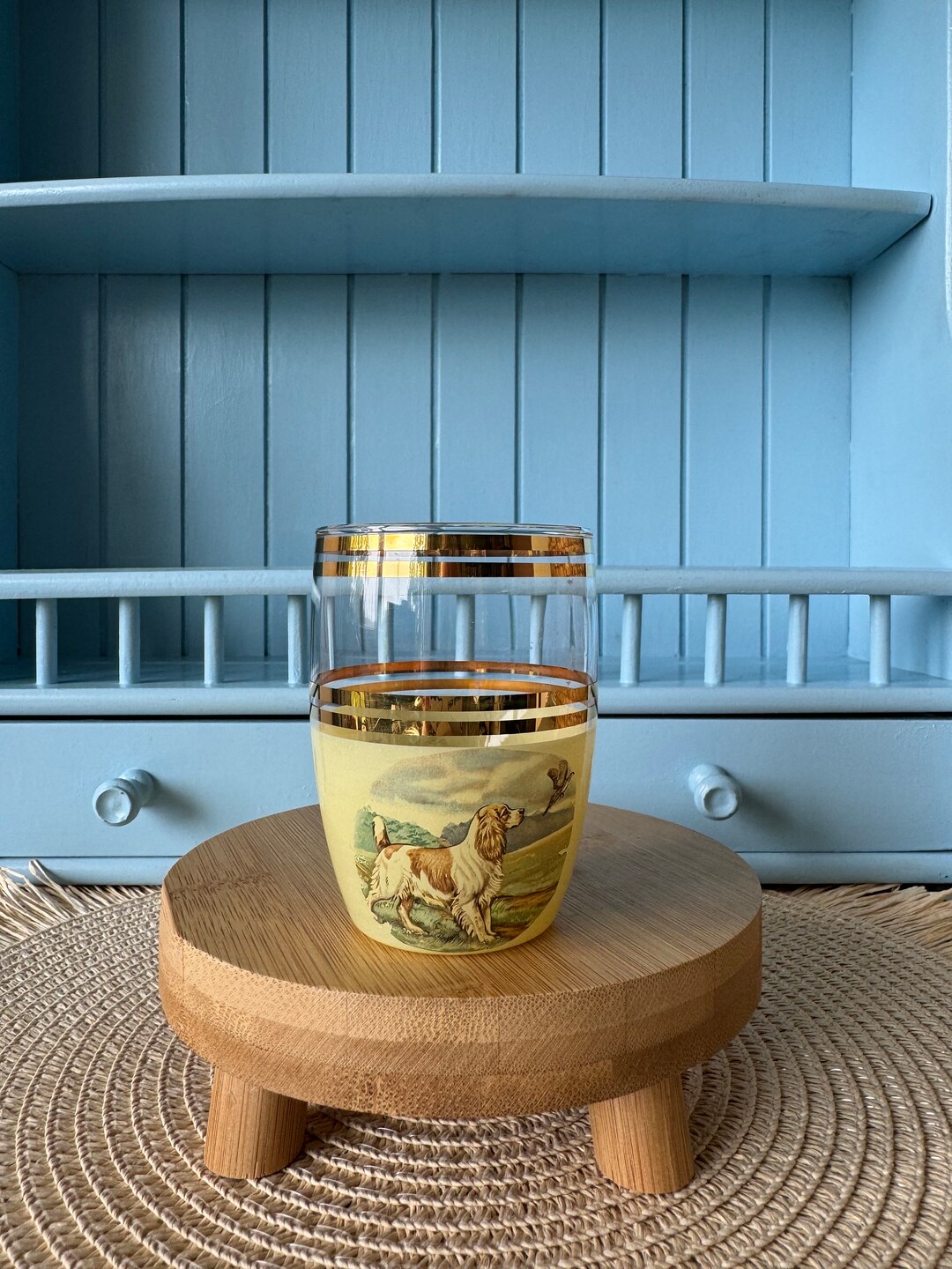 Vintage Double-sided Cordial Glass, English Countryside Scene, Pheasant ...