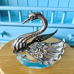 Antique 835 Silver Swan Salt Cellar: Bonebakker Dutch Silversmith