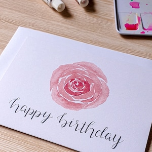 Rose Birthday Card