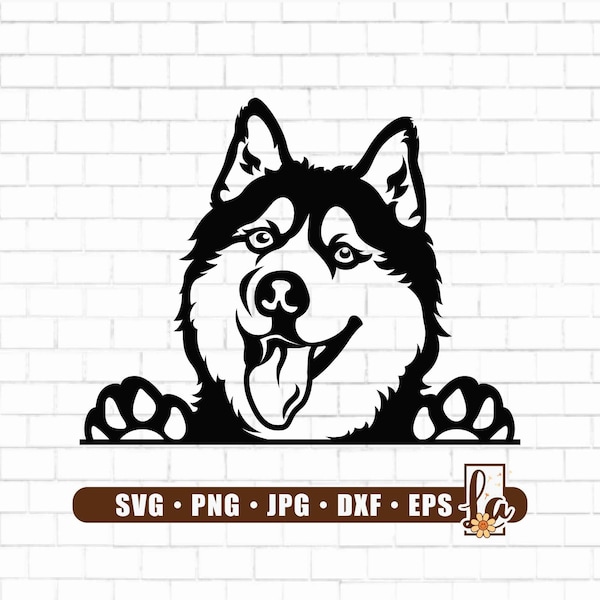 Sibirische Husky Svg | Lächelnder Hund Svg | Schlitten Hund Svg | Sibirischer Husky Png | Husky Svg | Hund Clipart | Hund Svg | Png Dxf Jpg Eps |