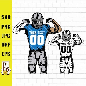Football player SVG, Personalized Name Svg, Football svg, colored layers, football team, Football name, Football Season, Football Shirt, Png
