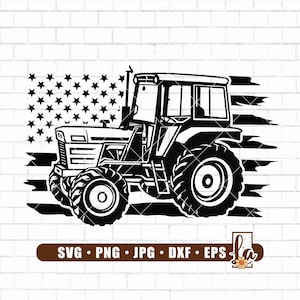 US Tractor Svg | Truck Svg | Farm Tractor Svg | Farm Svg | Farm Clipart | Tractor Clipart | Farming Svg | Glowforge Files | Png Dxf Jpg Eps