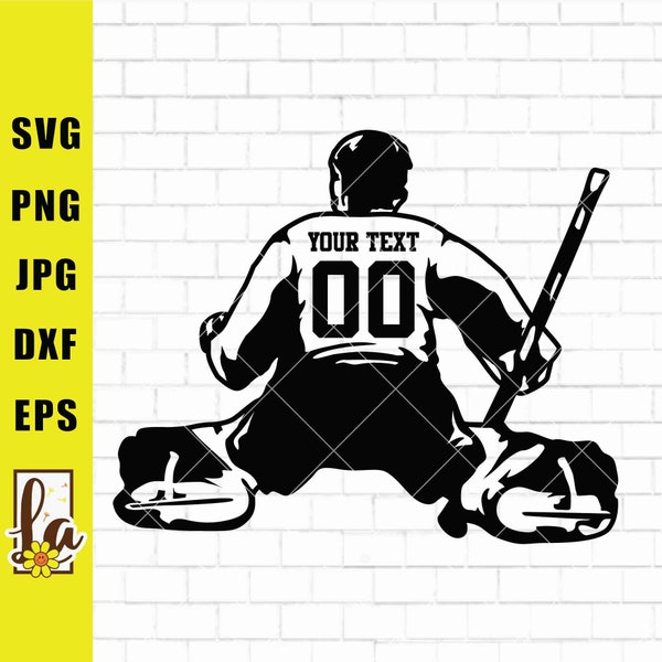 Goalie SVG | Ice Hockey Player Svg | Hockey SVG | Goalie Clipart | Goalie SVG Files | Hockey Goalie File for Cricut | Png Dxf Jpg Eps