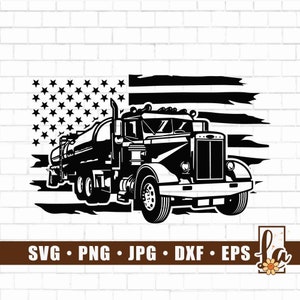 US Tanker Truck Svg | Tank Truck Svg | Truck Svg | Oil Tanker Truck Svg | Truck Cut Files | Big Truck Svg | Tank Truck Svg | Png Dxf Eps