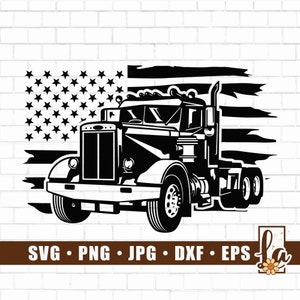 Semi truck svg | Truck Driver svg | Trucker Svg | Semi truck Clipart | 18 Wheeler Svg | American Truck Svg | Cut Files for Cricut | Png Dxf