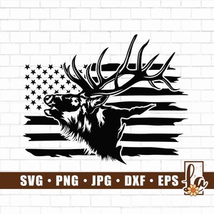 USA Flag Elk Deer svg | Elk Deer png | US Deer Clipart | US Deer Hunter svg | Hunting Dad svg | Elk Deer Svg | Hunter Gift Idea | Png Dxf