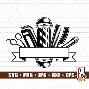 Barbershop SVG | Barber Tools SVG | Barber Svg | Hair Stylist SVG | Barber Svg Files for Cricut Silhouette | Instant Download | Dxf Png Eps