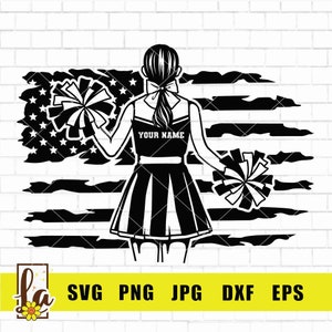 Cheerleader Svg | Personalized Name | Cheer Dance Svg | Cheerleader Name Svg | Cheerleader Shirt | Cheer Clipart | Cheer Mom Svg | Png Dxf
