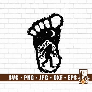 Bigfoot SVG | Big Foot SVG | Mountain Svg | Wild Monster Svg | Sasquatch svg | Big Foot Svg Cut Files for Cricut | Png Jpg Dxf Eps