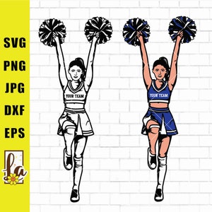 Cheerleader SVG: High School Cheer Team Design (Digital Download)